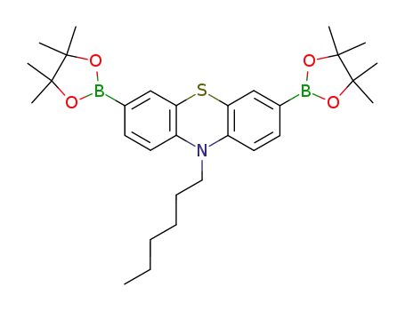 10-hexyl-3,7-bis(4,4,5,5-tetramethyl-[1,3,2]-dioxaborolan-2-yl)-10H-phenothiazine