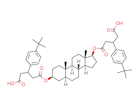 3-(4-tert-Butyl-phenyl)-pentanedioic acid mono-{(3S,5S,8R,9S,10S,13S,14S,17S)-3-[3-(4-tert-butyl-phenyl)-4-carboxy-butyryloxy]-10,13-dimethyl-hexadecahydro-cyclopenta[a]phenanthren-17-yl} ester