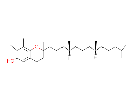 Molecular Structure of 19625-16-2 (2H-1-Benzopyran-6-ol,
3,4-dihydro-2,7,8-trimethyl-2-[(4R,8R)-4,8,12-trimethyltridecyl]-)