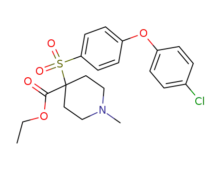 4-[4-(4-chlorophenoxy)benzenesulfonyl]-1-methylpiperidine-4-carboxylic acid ethyl ester
