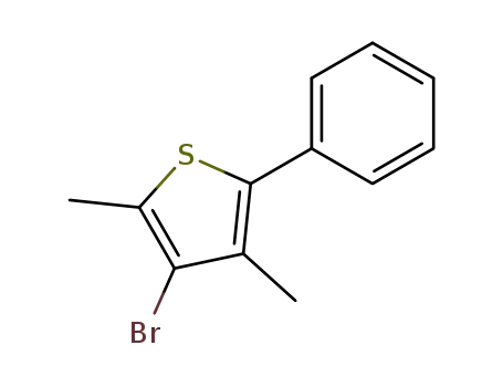 Molecular Structure of 362513-28-8 (3-BROMO-2,4-DIMETHYL-5-PHENYLTHIOPHENE)
