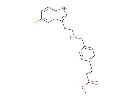 3-[4-[[[2-(5-fluoro-1H-indol-3-yl)ethyl]amino]methyl]phenyl]-(2E)-2-propenoic acid methyl ester