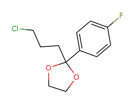 Molecular Structure of 3308-94-9 (2-(3-Chloropropyl)-2-(4-fluorophenyl)-1,3-dioxolane)