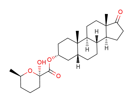 (2R,6R)-2-Hydroxy-6-methyl-tetrahydro-pyran-2-carboxylic acid (3R,5R,8R,9S,10S,13S,14S)-10,13-dimethyl-17-oxo-hexadecahydro-cyclopenta[a]phenanthren-3-yl ester