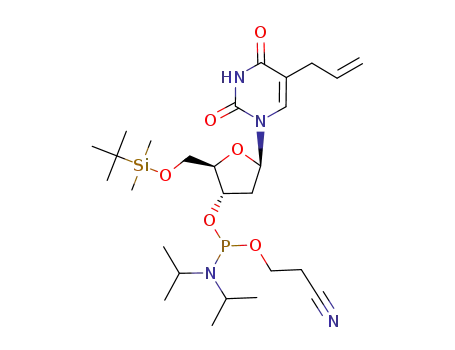 5-allyl-5'-O-(tert-butyldimethylsilyl)-2'-deoxyuridine-3'-O-{(N,N-diisopropyl)-(2-cyanoethyl)phosphoramidite}
