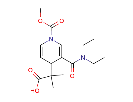 methyl 4-(1-carboxy-1-methylethyl)-3-diethylcarbamoyl-4H-pyridine-1-carboxylate