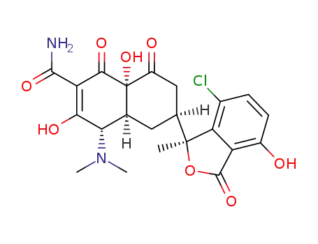 Molecular Structure of 514-53-4 (Isochlortetracyclinehydrochloride)