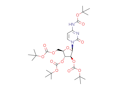 tert-butyl 1-((2R,3S,4R,5R)-3,4-bis(tert-butoxycarbonyloxy)-5-((tert-butoxycarbonyloxy)-methyl)tetrahydrofuran-2-yl)-2-oxo-1,2-dihydropyrimidin-4-ylcarbamate