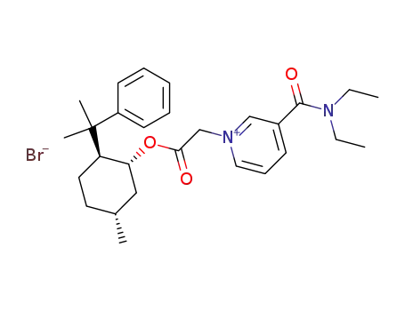 3-(N,N-diethylaminocarbonyl)-1-(l-8-phenylmenthyloxycarbonylmethyl)pyridinium bromide