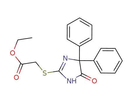 ethyl 2-(4,5-dihydro-5-oxo-4,4-diphenyl-1H-imidazol-2-ylthio)acetate