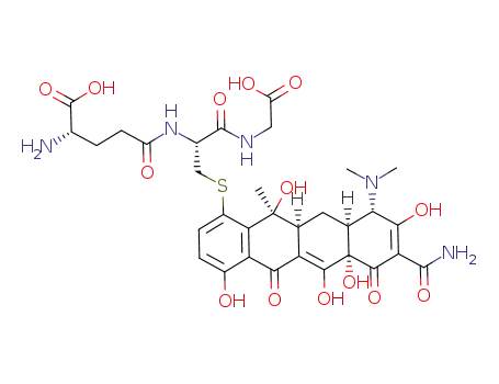 2-amino-4-[2-(8-carbamoyl-10-dimethylamino-4,6,6a,9,12-pentahydroxy-12-methyl-5,7-dioxo-5,6a,7,10,10a,11,11a,12-octahydro-naphthacen-1-ylsulfanyl)-1-(carboxymethyl-carbamoyl)-ethylcarbamoyl]-butyric acid