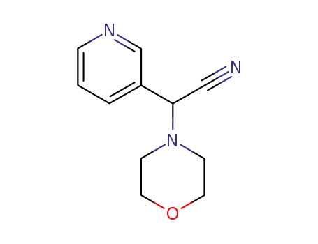 Molecular Structure of 36740-09-7 (morpholin-4-yl(pyridin-3-yl)acetonitrile)