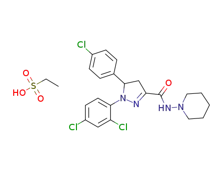 5-(4-chlorophenyl)-1-(2,4-dichlorophenyl)-N-(piperidin-1-yl)-4,5-dihydro-1H-pyrazole-3-carboxamide ethanesulfonate