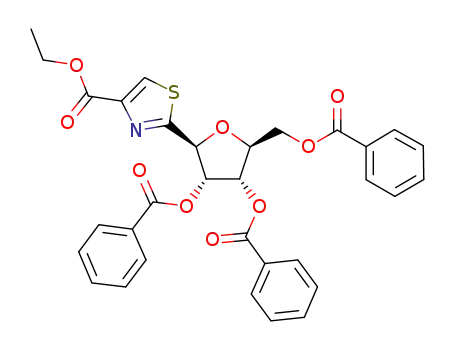 Ethyl 2-(2', 3', 5'-Tri-O-benzoyl-β-L(+)-ribofuranosyl)thiazole-4-carboxylate