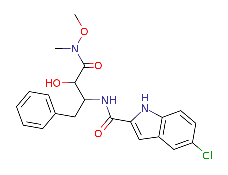 5-chloro-1H-indole-2-carboxylic acid-{(1S)-[(R)-hydroxy-(methoxy-methyl-carbamoyl)-methyl]-2-phenyl-ethyl}-amide