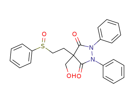 1,2-diphenyl-4-[2-(phenylsulfinyl)-ethyl]-4-hydroxymethyl-pyrazolidine-3,5-dione