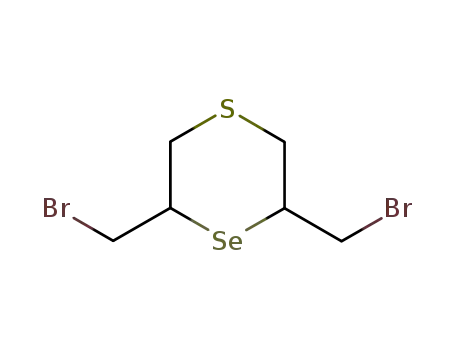 Molecular Structure of 62757-24-8 (1,4-Thiaselenane, 3,5-bis(bromomethyl)-)