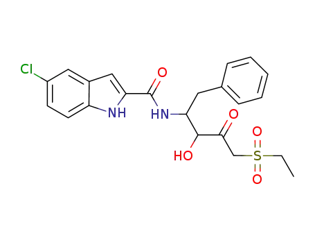 5-chloro-1H-indole-2-carboxylic acid (1-benzyl-4-ethanesulfonyl-2-hydroxy-3-oxo-butyl)-amide