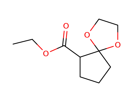 Molecular Structure of 23153-73-3 (1,4-Dioxaspiro[4.4]nonane-6-carboxylic acid, ethyl ester)