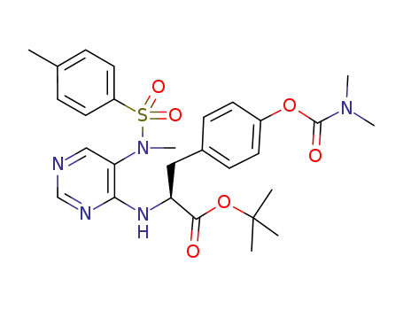 N-[5-(N-methyl-N-4-toluenesulfonylamino)pyrimidin-4-yl]-L-4-(N,N-dimethylcarbarnyloxy)phenylalanine tert-butyl ester