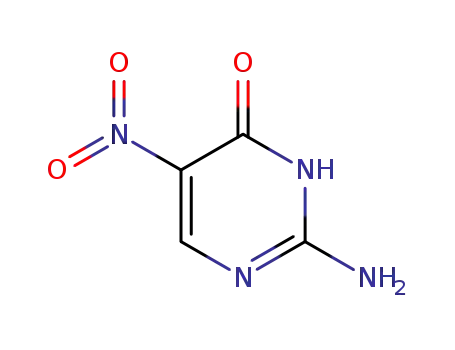Molecular Structure of 7254-29-7 (2-amino-5-nitropyrimidin-4(3H)-one)