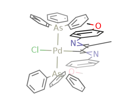PdCl(As(C6H5)3)2(C(NC6H4OCH3)C(CH3)N(C6H4OCH3))
