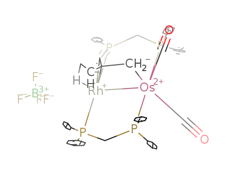 [RhOs(CO)2(μ-η3:η1-CH(CH3)C(CH2)2)(dppm)2][BF4]