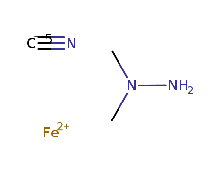 pentacyano(1,1-dimethylhydrazine)ferrate(II)(3-)