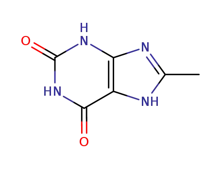 Molecular Structure of 17338-96-4 (8-METHYLXANTHINE)