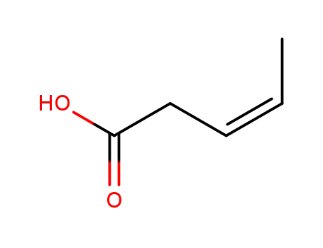 Molecular Structure of 33698-87-2 ((Z)-3-Pentenoic acid)