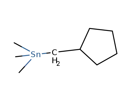 Molecular Structure of 73017-75-1 (Stannane, (cyclopentylmethyl)trimethyl-)