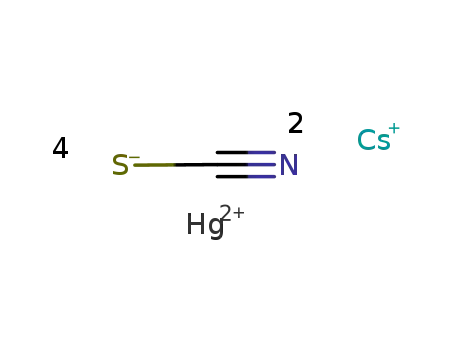 dicesium tetrakis(thiocyanato)mercurate(II)