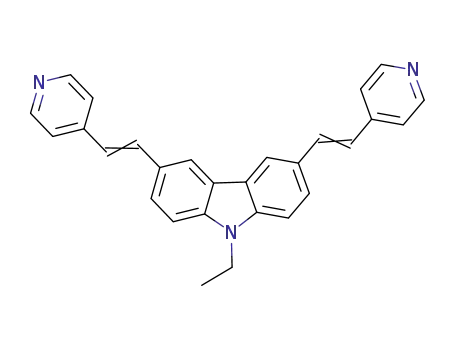 Molecular Structure of 437713-19-4 (9H-Carbazole, 9-ethyl-3,6-bis[2-(4-pyridinyl)ethenyl]-)