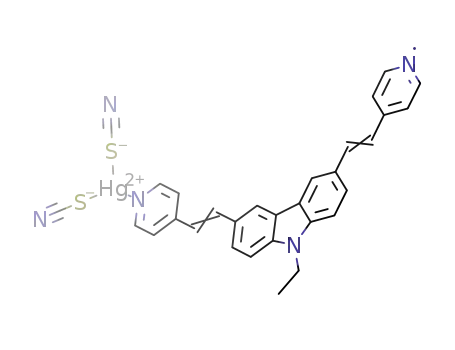 (9-ethyl-3,6-bis[2-(4-pyridyl)ethenyl]carbazole)bis(thiocyanate)mercury(II)