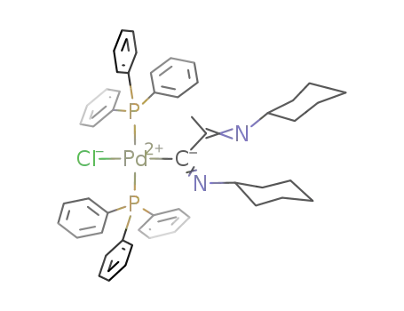 trans-[PdCl(C(NC6H11)CMeNC6H11)(PPh3)2]