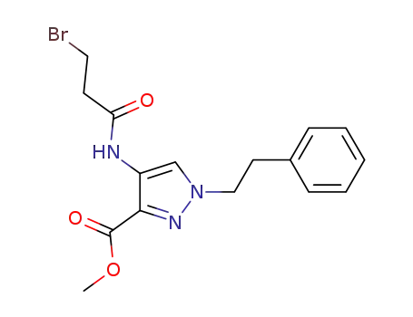 4-(3-bromopropionylamino)-1-phenethyl-1H-pyrazole-3-carboxylic acid methyl ester