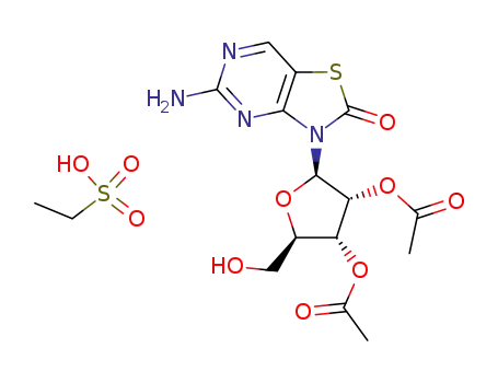 5-amino-3-(2',3'-di-O-acetyl-beta-D-ribofuranosyl)-3H-thiazolo[4,5-d]pyrimidin-2-one esylate