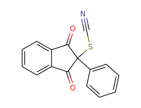 Molecular Structure of 3788-46-3 (Thiocyanic acid, 2,3-dihydro-1,3-dioxo-2-phenyl-1H-inden-2-yl ester)