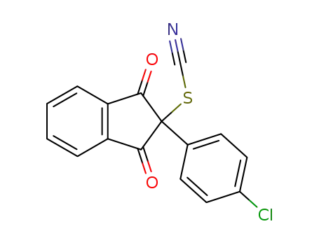 Molecular Structure of 896-36-6 (Thiocyanic acid,
2-(4-chlorophenyl)-2,3-dihydro-1,3-dioxo-1H-inden-2-yl ester)