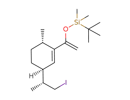 tert-butyl(1-((3S,6S)-3-((R)-1-iodopropan-2-yl)-6-methyl-cyclohex-1-enyl)vinyloxy)dimethylsilane