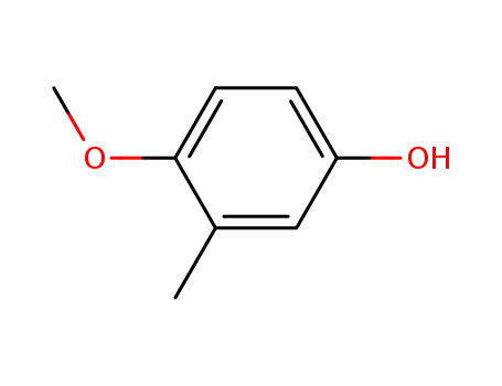 Molecular Structure of 14786-82-4 (4-methoxy-3-methyl-phenol)