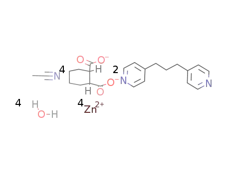 [Zn2(μ-e,a-cis-1,2-cyclohexanedicarboxylate)2(μ-1,3-bis(4-pyridyl)propane)2Zn2(μ-cis-1,2-C6H10(CO2)2)2(H2O)2]*MeCN*2H2O