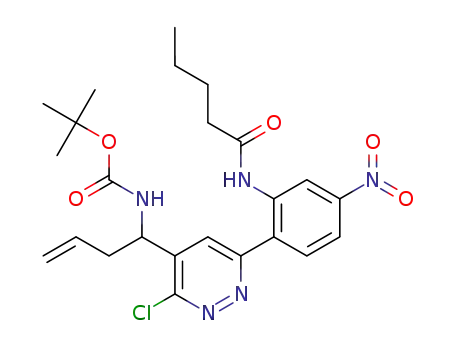 tert-butyl 1-(3-chloro-6-(4-nitro-2-pent-4-enamidophenyl)pyridazin-4-yl)but-3-enylcarbamate