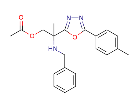 2-(benzylamino)-2-[5-(4-methylphenyl)-1,3,4-oxadiazol-2-yl]propyl acetate
