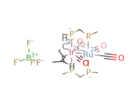 [IrRu(CO)4(κ1:κ1-MeCH=CCH2CH2)(bis(diphenylphosphino)methane)2][BF4]