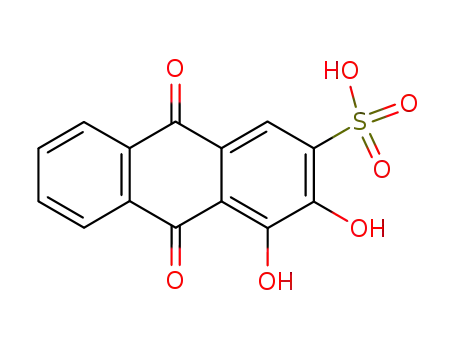 Molecular Structure of 83-61-4 (3,4-dihydroxy-9,10-dioxo-9,10-dihydroanthracene-2-sulfonic acid)