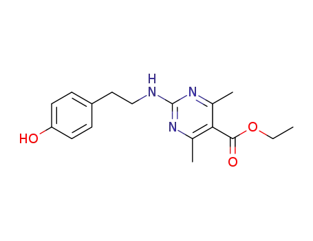 2-[2-(4-hydroxy-phenyl)ethylamino]-4,6-dimethyl-pyrimidine-5-carboxylc acid ethyl ester