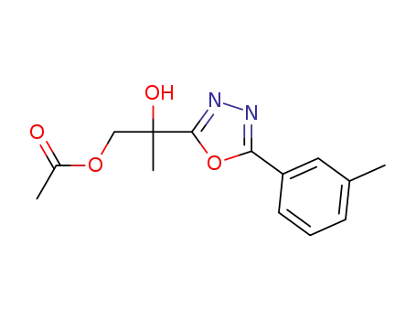 2-hydroxy-2-[5-(3-methylphenyl)-1,3,4-oxadiazol-2-yl]propyl acetate