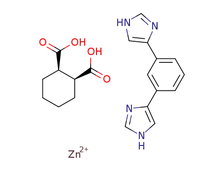 [Zn(1,3-di(1H-imidazol-4-yl)benzene)(cis-1,2-cyclohexanedicarboxylic acid)]