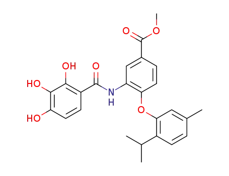 methyl 4-(2-isopropyl-5-methylphenoxy)-3-(2,3,4-trihydroxybenzamido)benzoate
